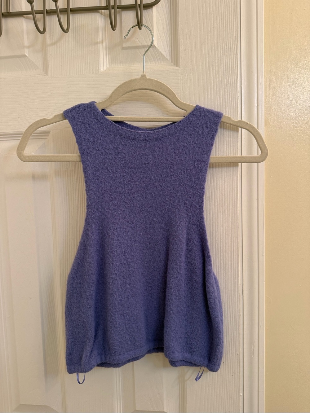 Free People Plush Periwinkle Knit Crop Tank